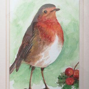 Unframed - Robin - watercolour