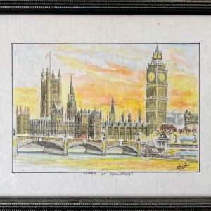 Framed - Houses of Parliament - Watercolour
