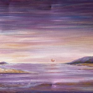 Canvas - Purple Moon - Oil Painting