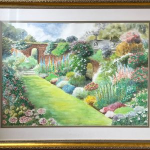 Framed - Walled garden - watercolour