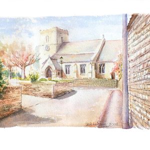 Print - St Mary's Church viewed from Middle Street