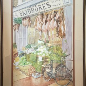 Framed - Skidmore's Poultry, Bakewell - watercolour